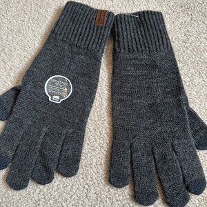 🆕 Roots grey merino-blend Touchscreen Gloves - Sm/Med